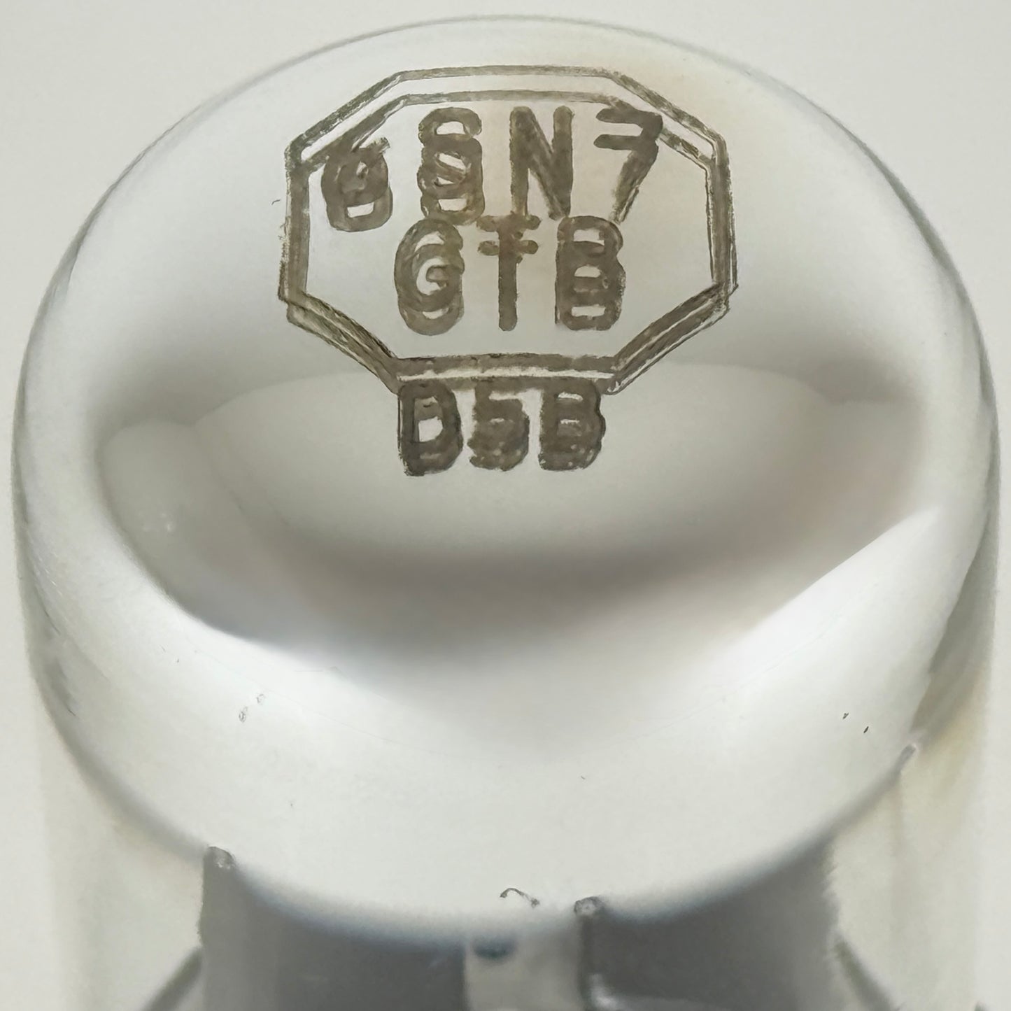 (1) Tested Sylvania 6SN7GTB Tube Black Plates Chrome Dome Date Code BJ 6SN7GT