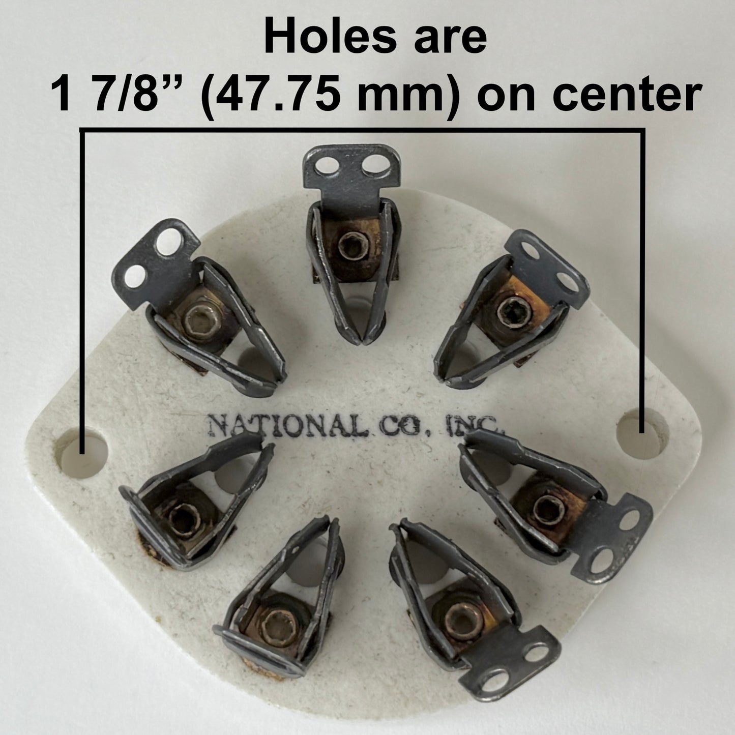 (1) Vintage NOS National Radio Products XC-7L Ceramic 7 Pin Tube Socket (a)