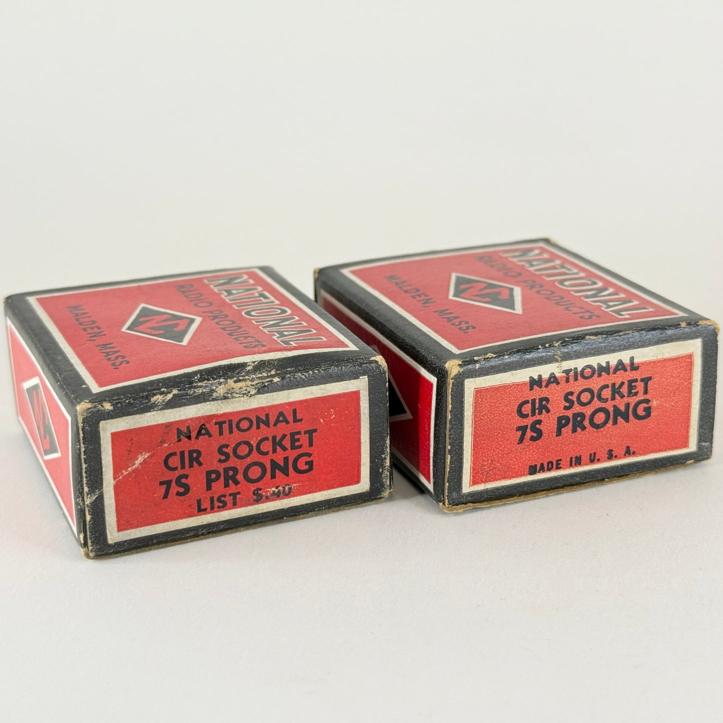 (2) National Radio Products CIR Socket 7S Prong Ceramic 7 Pin Tube Sockets (b)