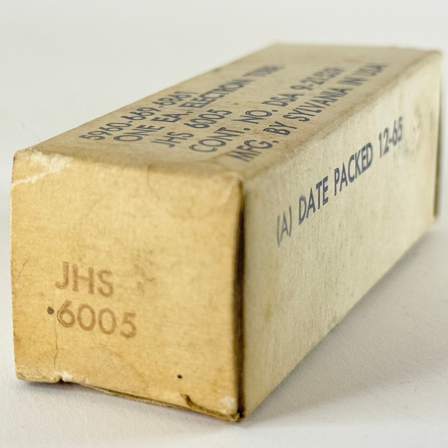 (1) Tested 1965 Sylvania JHS 6005 Tube with Box Code 6609 Beam Power Tube