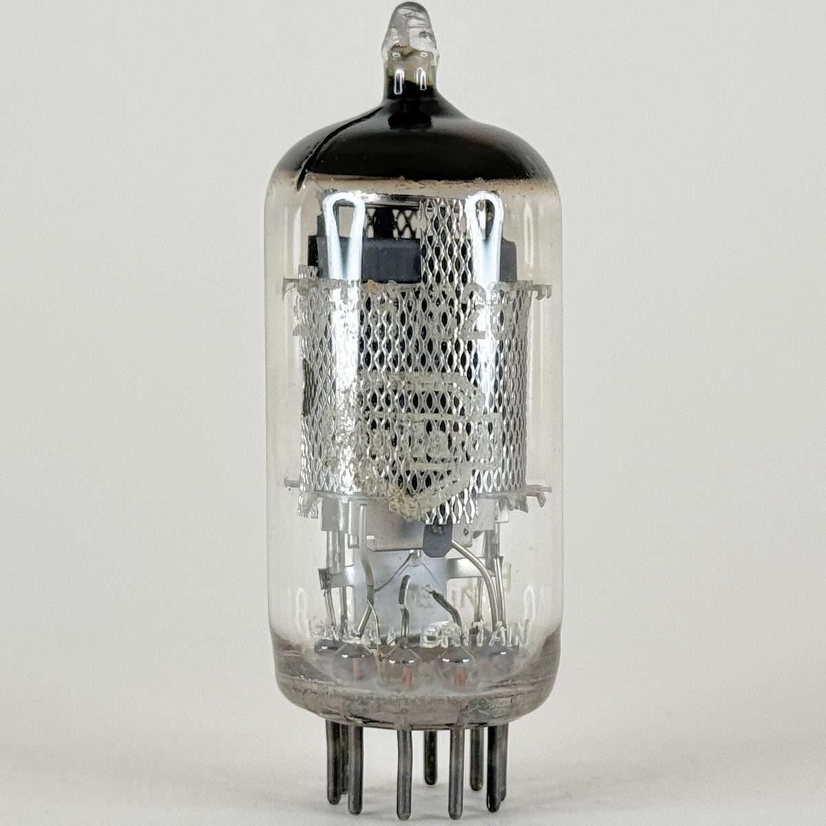 (1) Tested Strong Mullard EF86 6267 Tube Shield Logo Blackburn Code B1J1 Britain