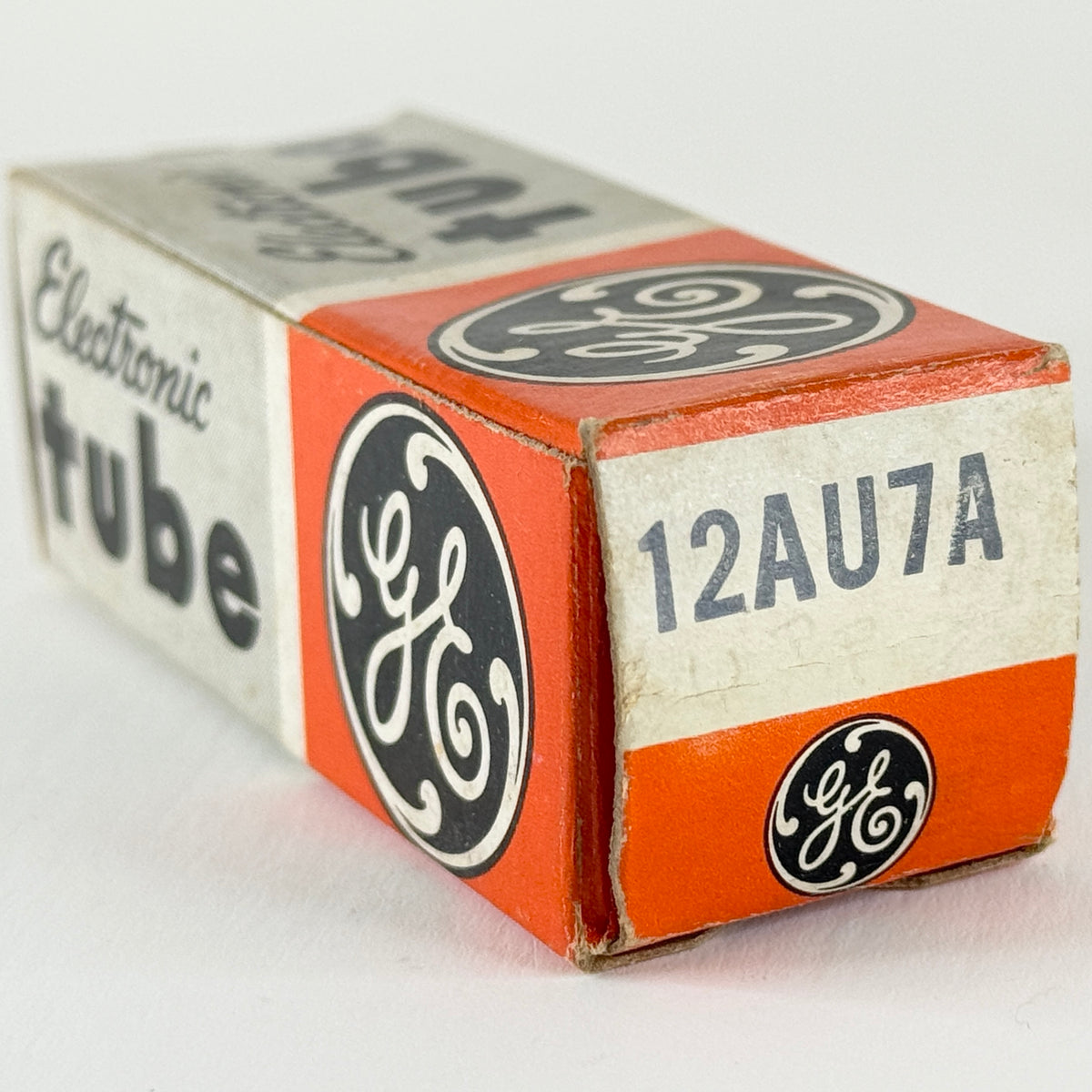 (1) Tested GE 12AU7A Tube with Box Copper Posts Code 61-48 Gray Plates 12AU7 A