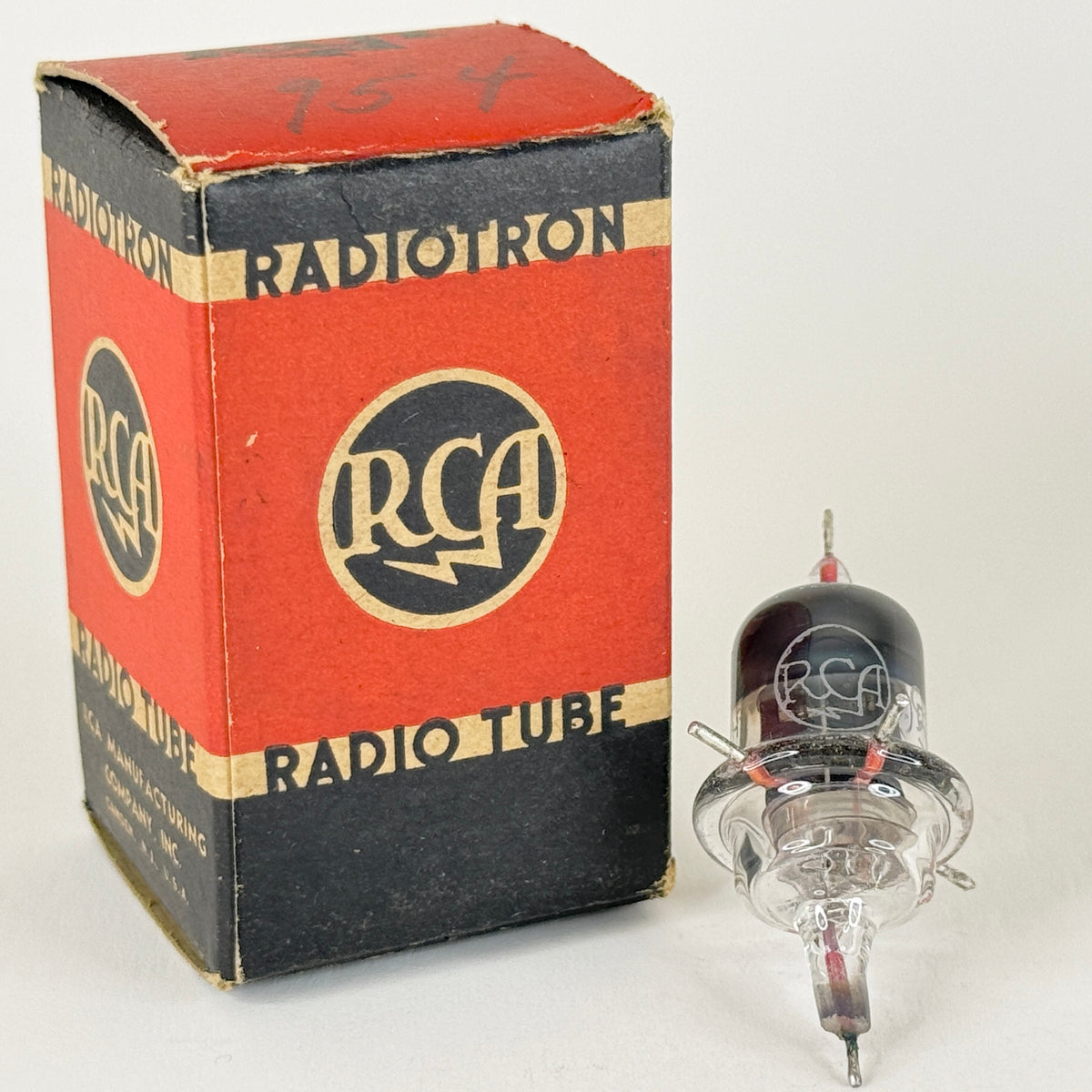 (1) Tested RCA 954 Tube Acorn Tube with Box Code H1E Pentode Vacuum Tube (a)