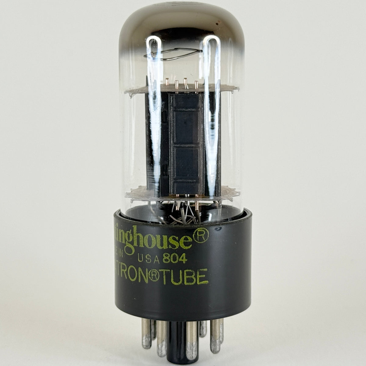 (1) Tested Strong Westinghouse 6SN7GTB Tube Tall Bottle Copper Grid Posts 804