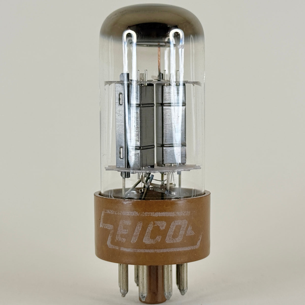 (1) Tested Eico 6SN7 Tube Brown Base (Tung Sol 6SN7WGTA Equivalent) Tall Bottle Halo Getter
