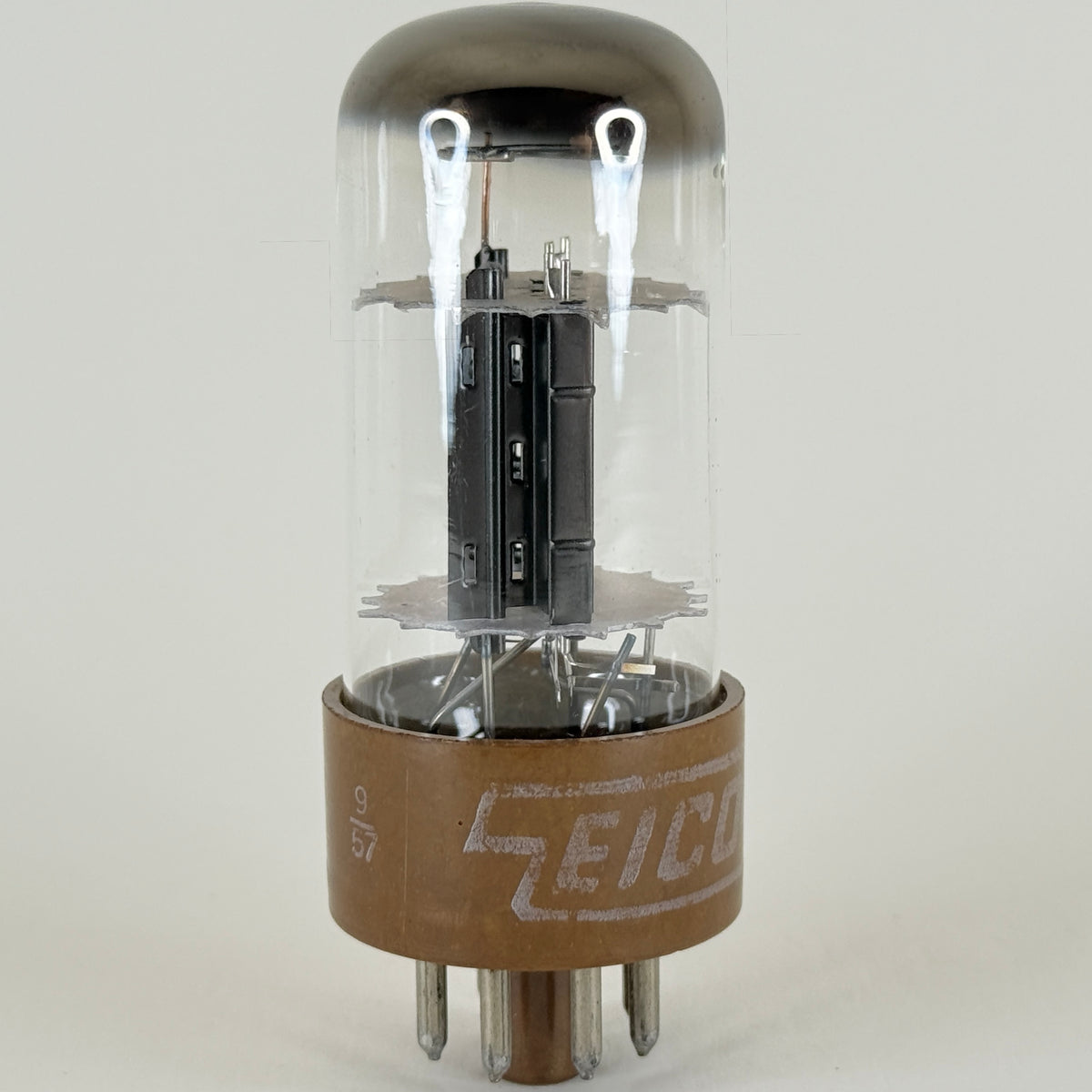 (1) Tested Eico 6SN7 Tube Brown Base (Tung Sol 6SN7WGTA Equivalent) Tall Bottle Halo Getter