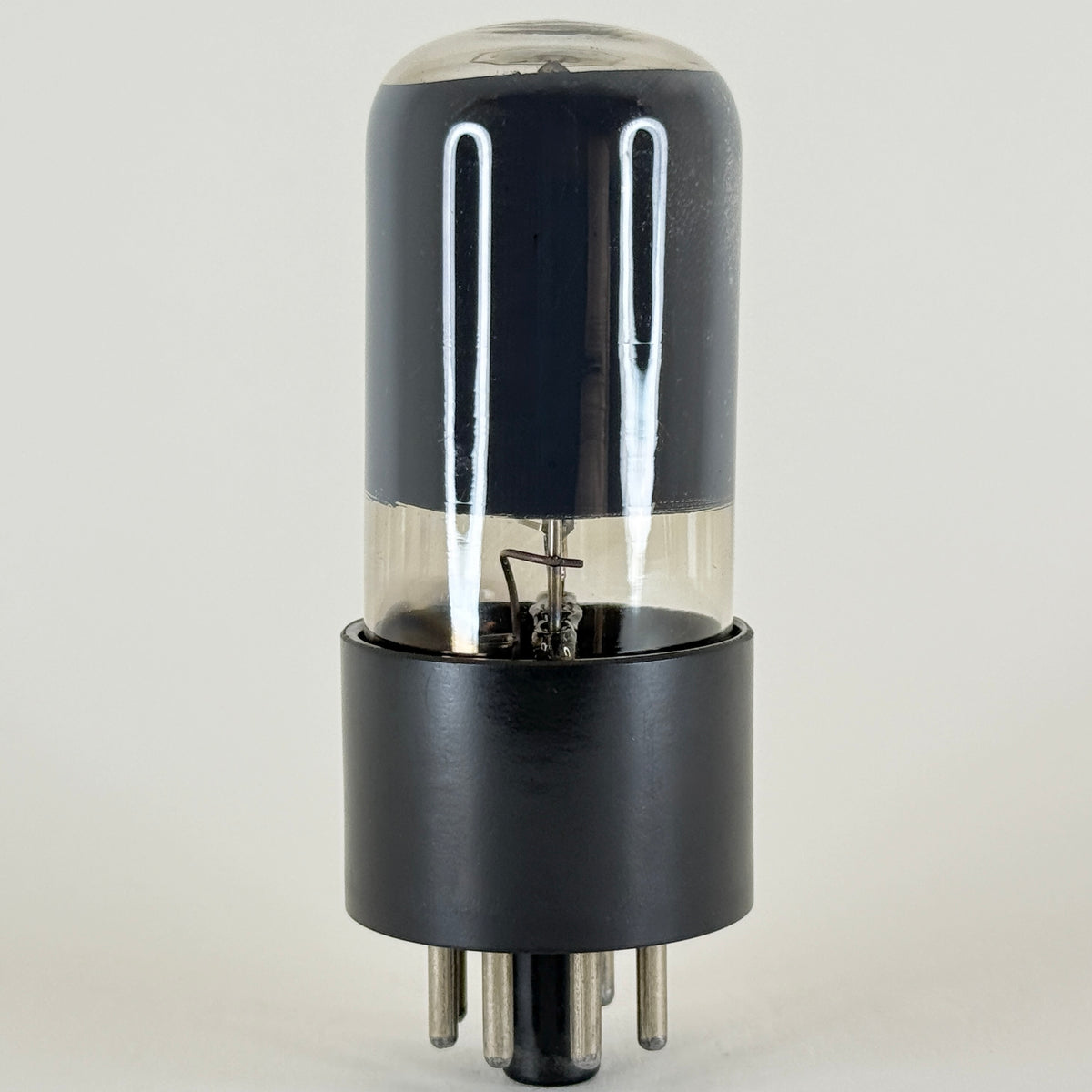 (1) Tested Strong Hytron 6V6GT Tube Code 51-13 Black Plate Gray Glass Square Get