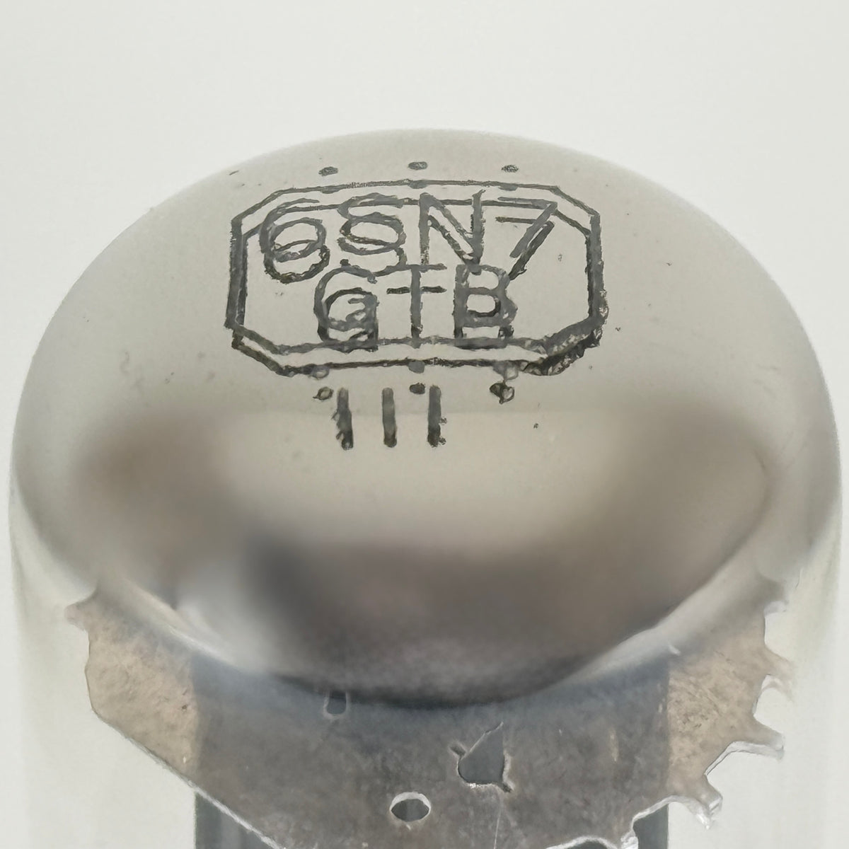 (1) Tested Raytheon 6SN7GTB Tube Tall Black Plates O Halo Getter Code E12 6SN7GT