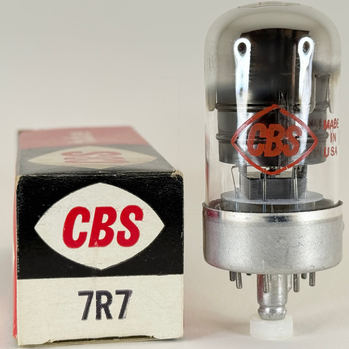 (1) Tested CBS 7R7 Tube with Box Date Code GV Twin Diode Pentode Loctal Tube