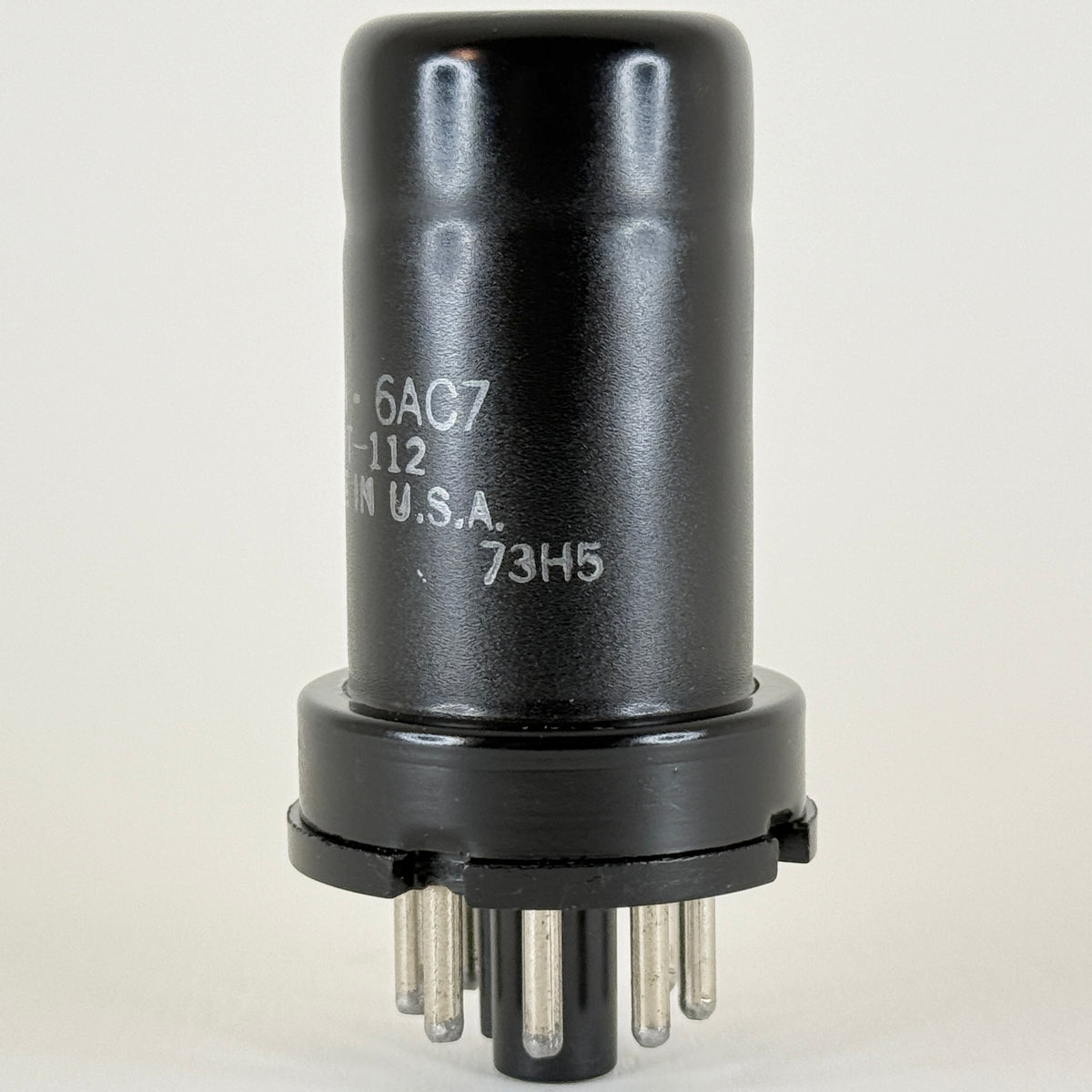 (1) Tested 1959 GE JAN 6AC7 Tube VT-112 with Box Code 73H5 Mil Spec Vacuum Tube