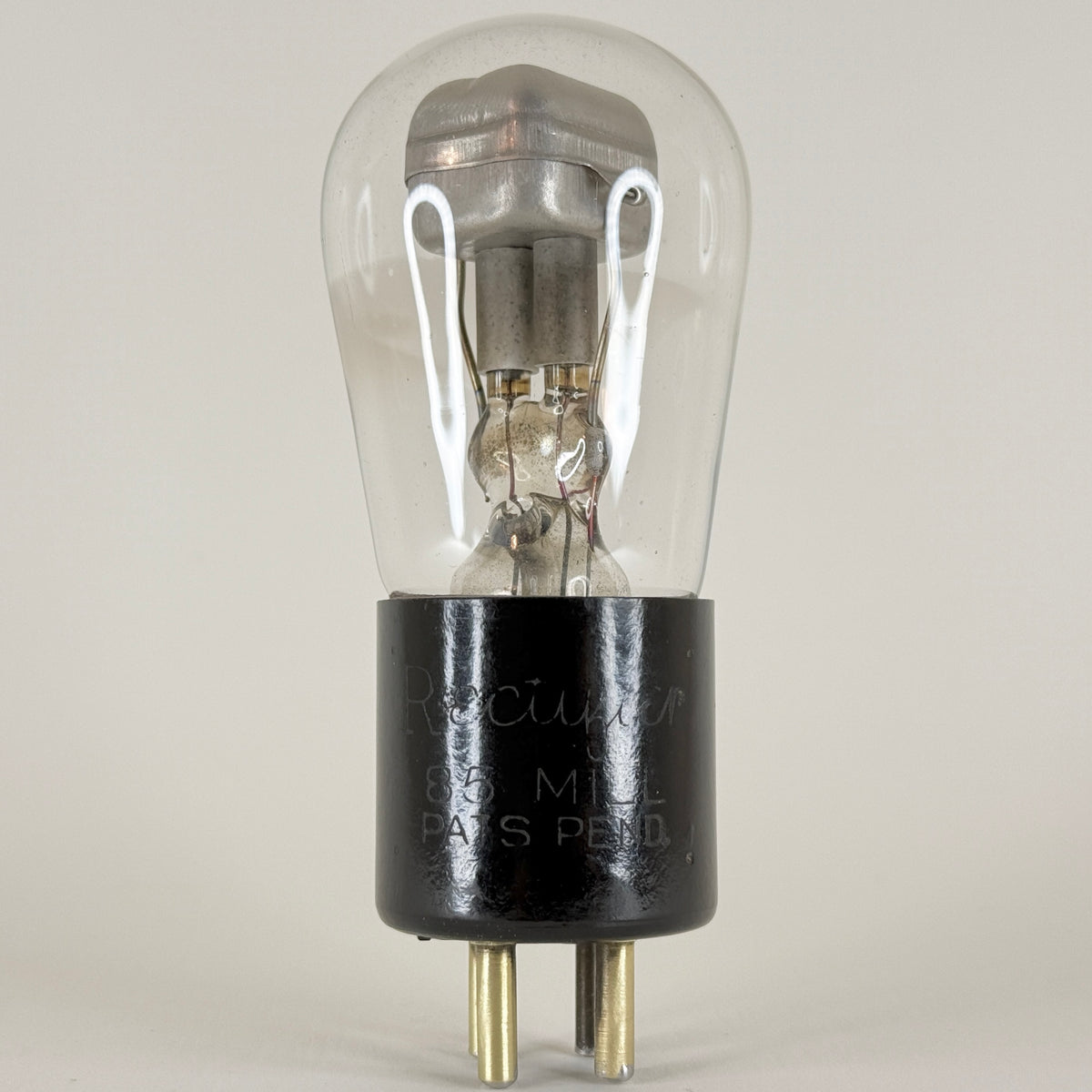 Rare 1920s QRS 85 Mills Rectifier Tube with Original Box Q.R.S. Redtop Tube