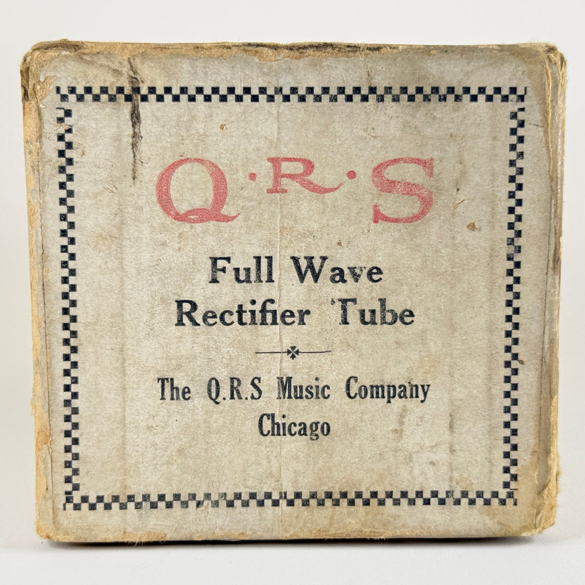 Rare 1920s QRS 85 Mills Rectifier Tube with Original Box Q.R.S. Redtop Tube