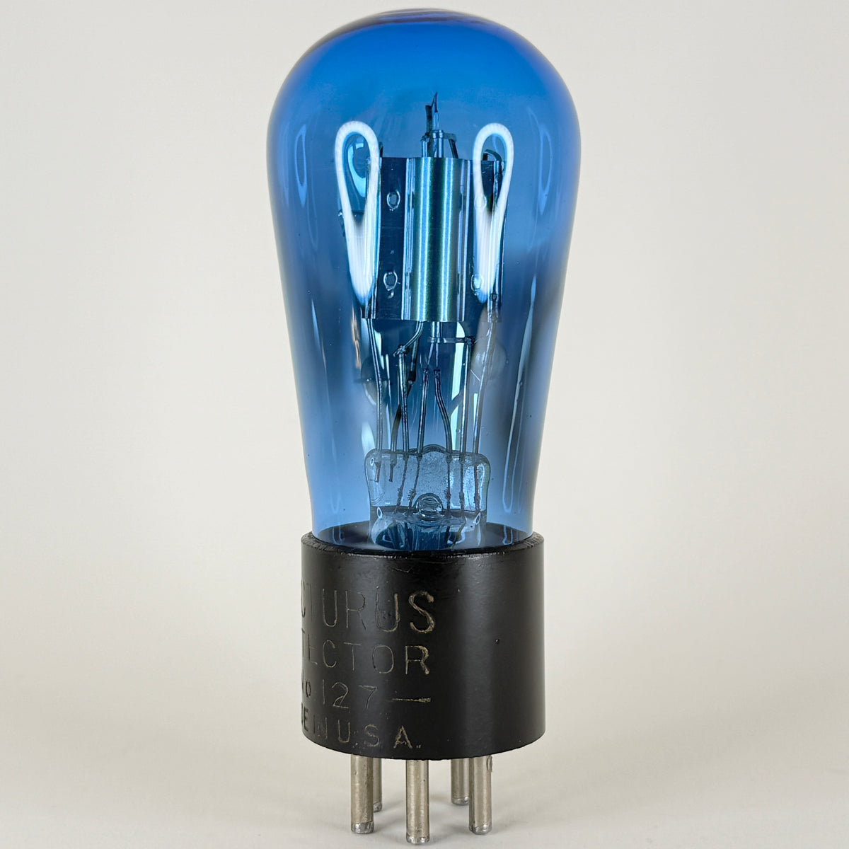 (1) Tested Very Strong Arcturus 127 Tube Type 27 Tube Blue Triode Tube (d)