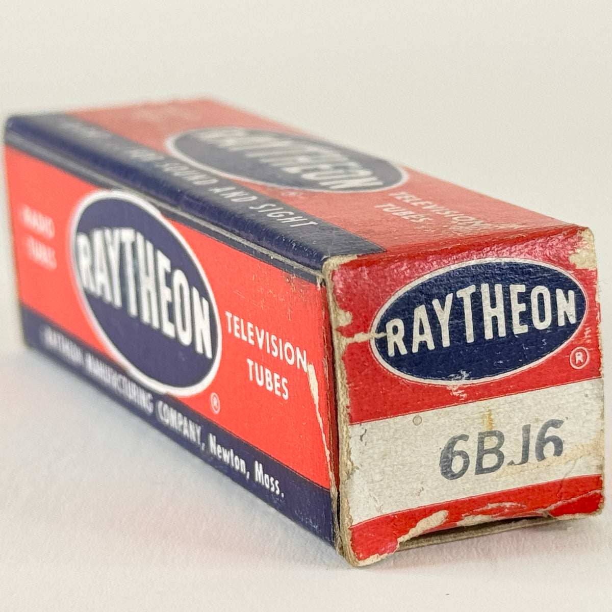 (1) Tested Raytheon 6BJ6 Tube and Box Code C20 Remote Cutoff Pentode Vacuum Tube