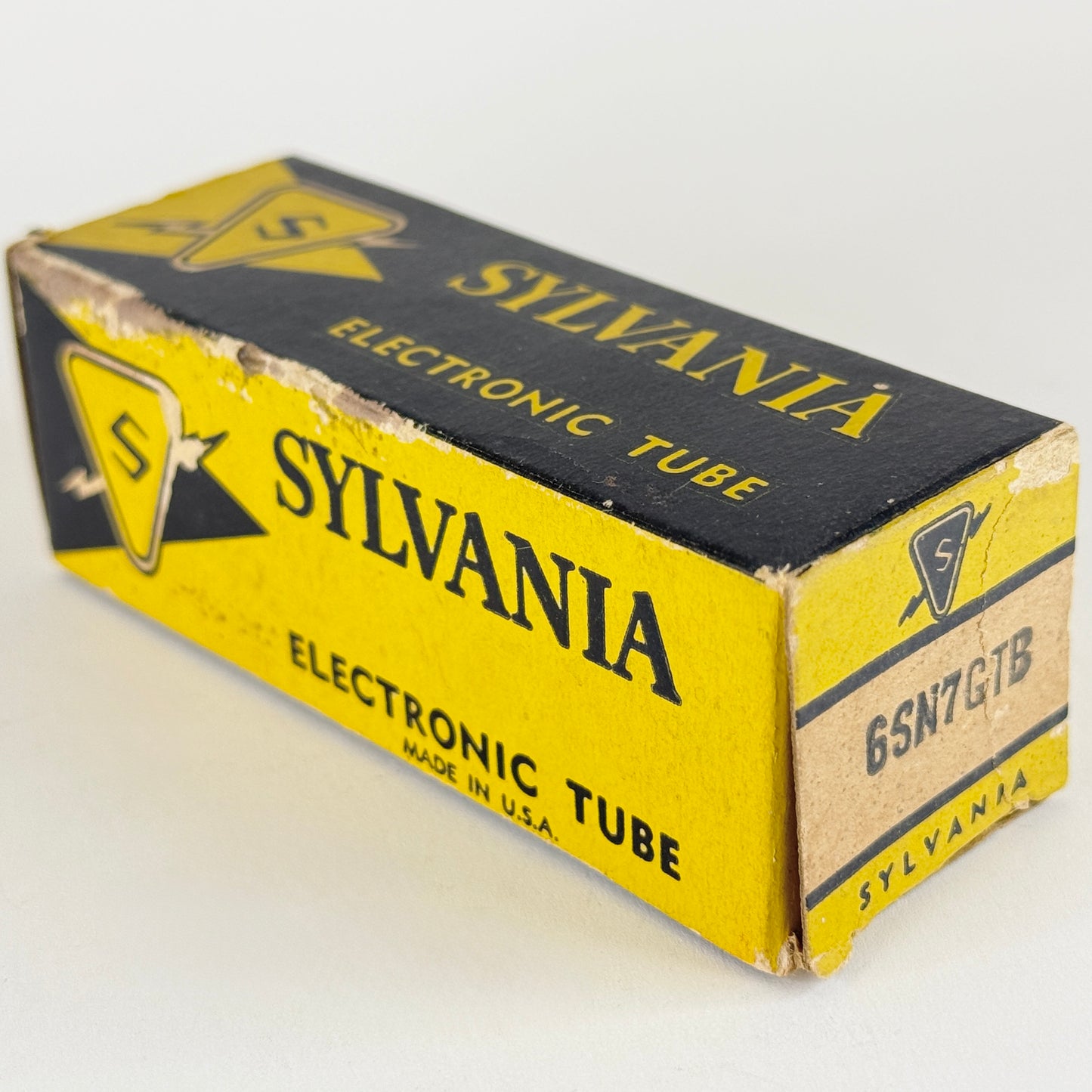 (1) Tested Balanced Sylvania 6SN7GTB Tube Black Plates Chrome Dome Code EK BEW 6SN7GT