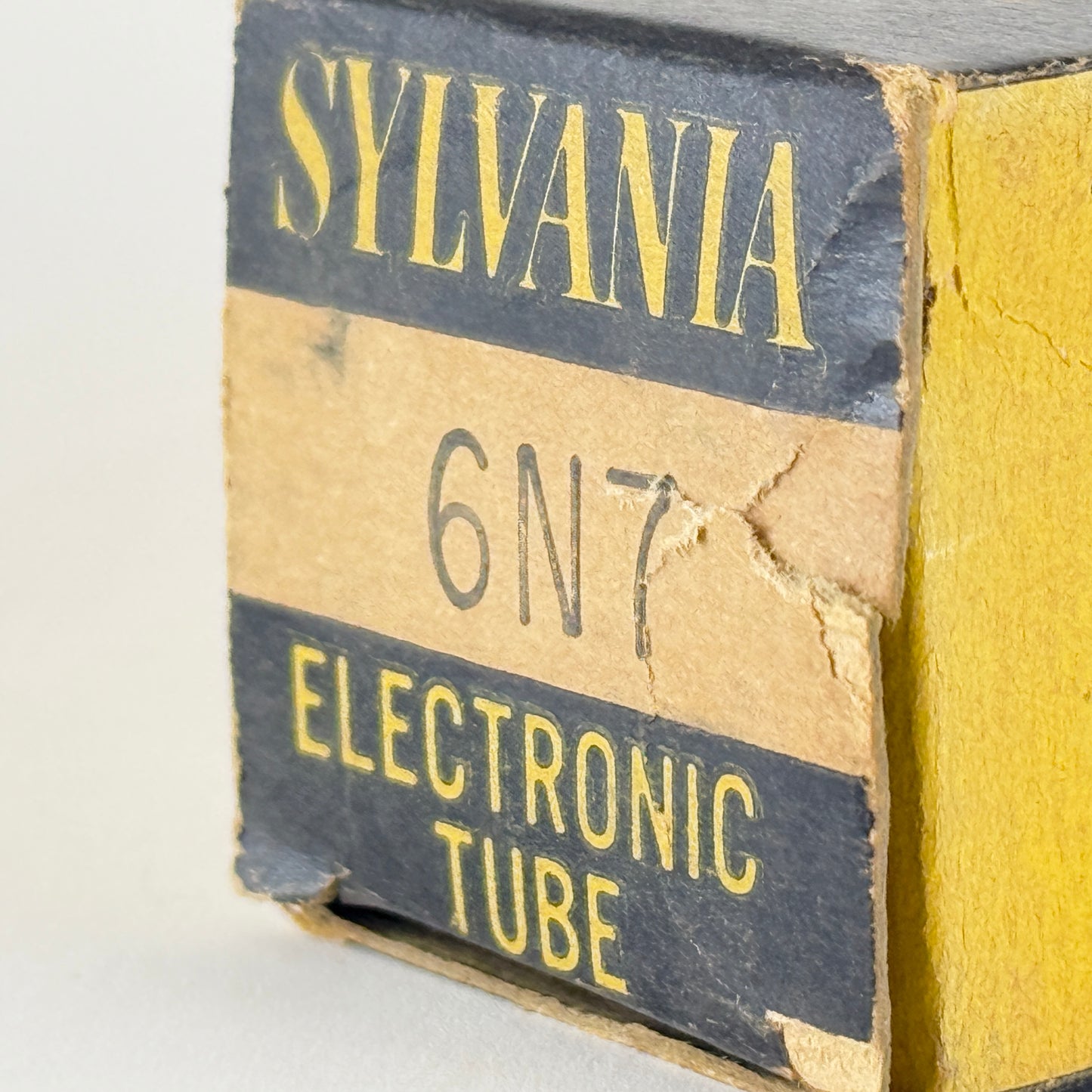 (1) Tested Sylvania 6N7 Tube with Box Medium Mu Twin Power Triode Vacuum Tube