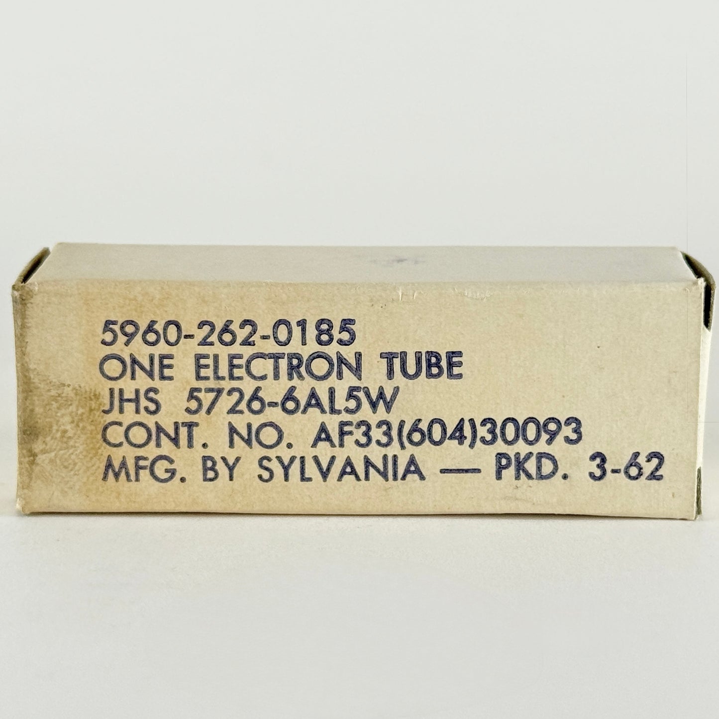 (1) Tested 1962 Gold Letters Sylvania JHS 5726 6AL5W Tube 6AL5 W Code 62-09 (a)