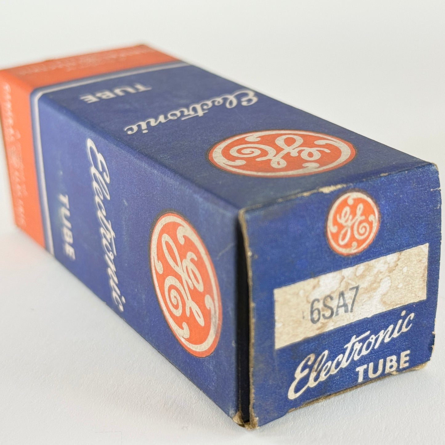 (1) Tested Strong GE 6SA7 Tube and Box Date Code 9-48 Pentagrid Converter Tube