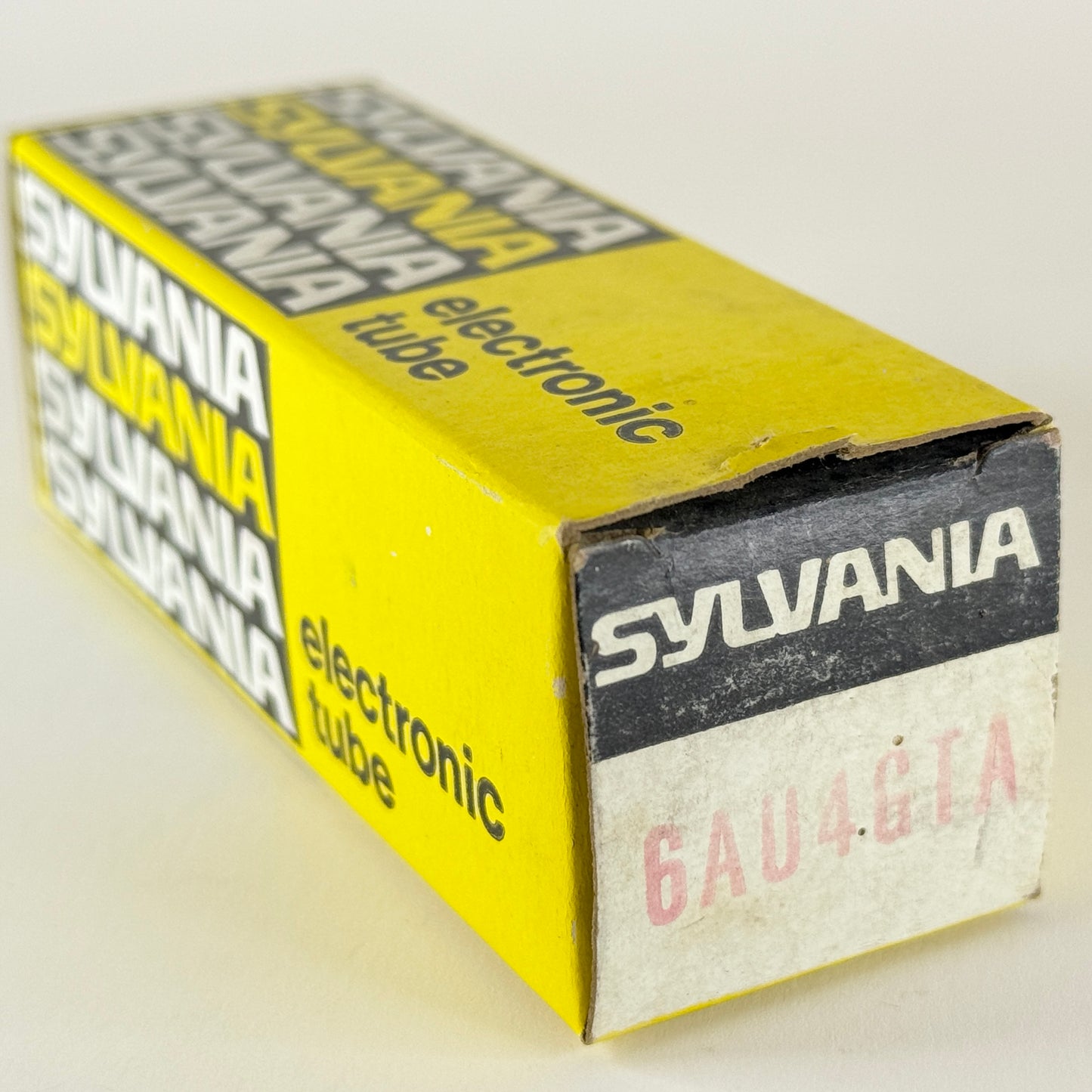 (1) Tested Sylvania 6AU4GTA Tube Coin Base Red Letters with Box Date Code EMC gh