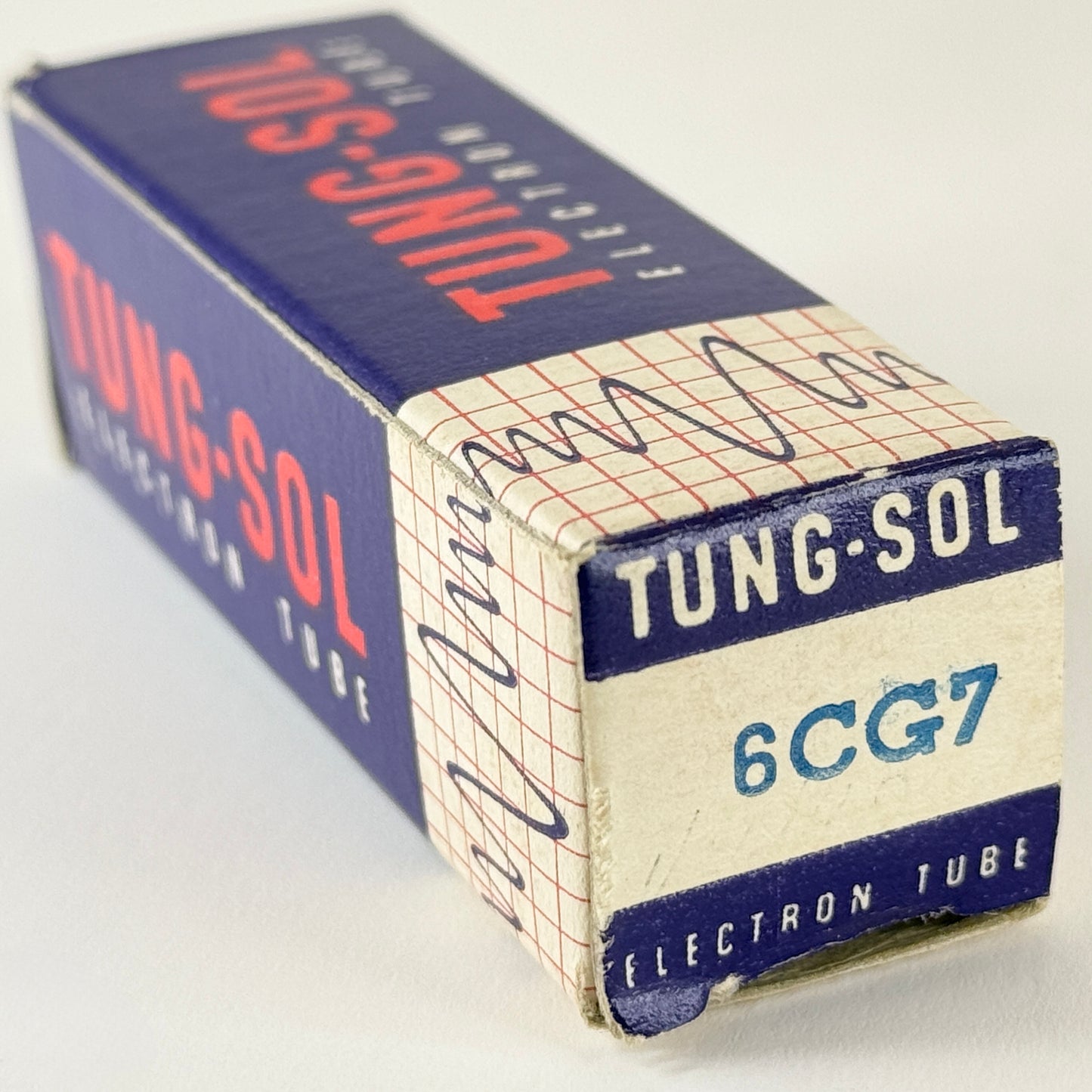 (1) Tested Tung Sol 6CG7 Tube with Box Date Code PY-1 Gray Plates Twin Triode
