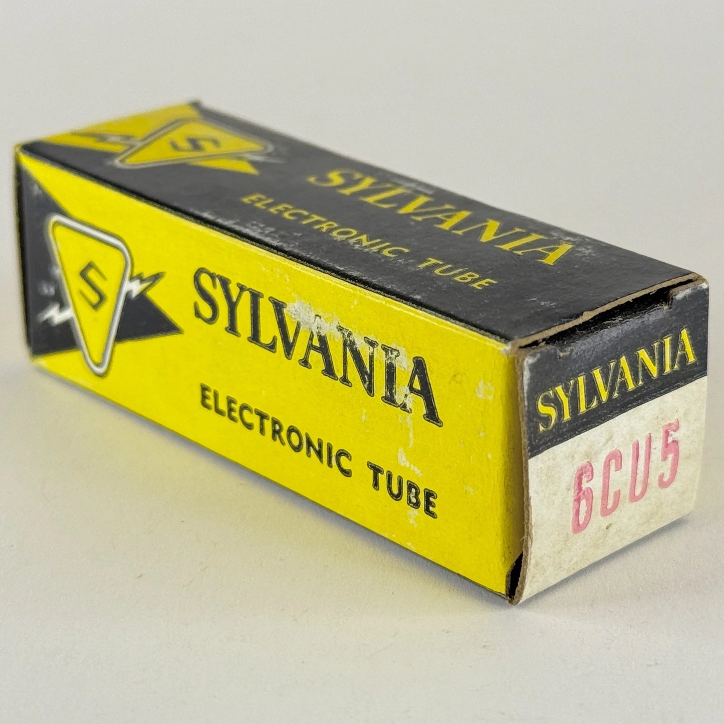 (1) Tested Sylvania 6CU5 with Box Date Code fh ABY Black Plate Power Pentode