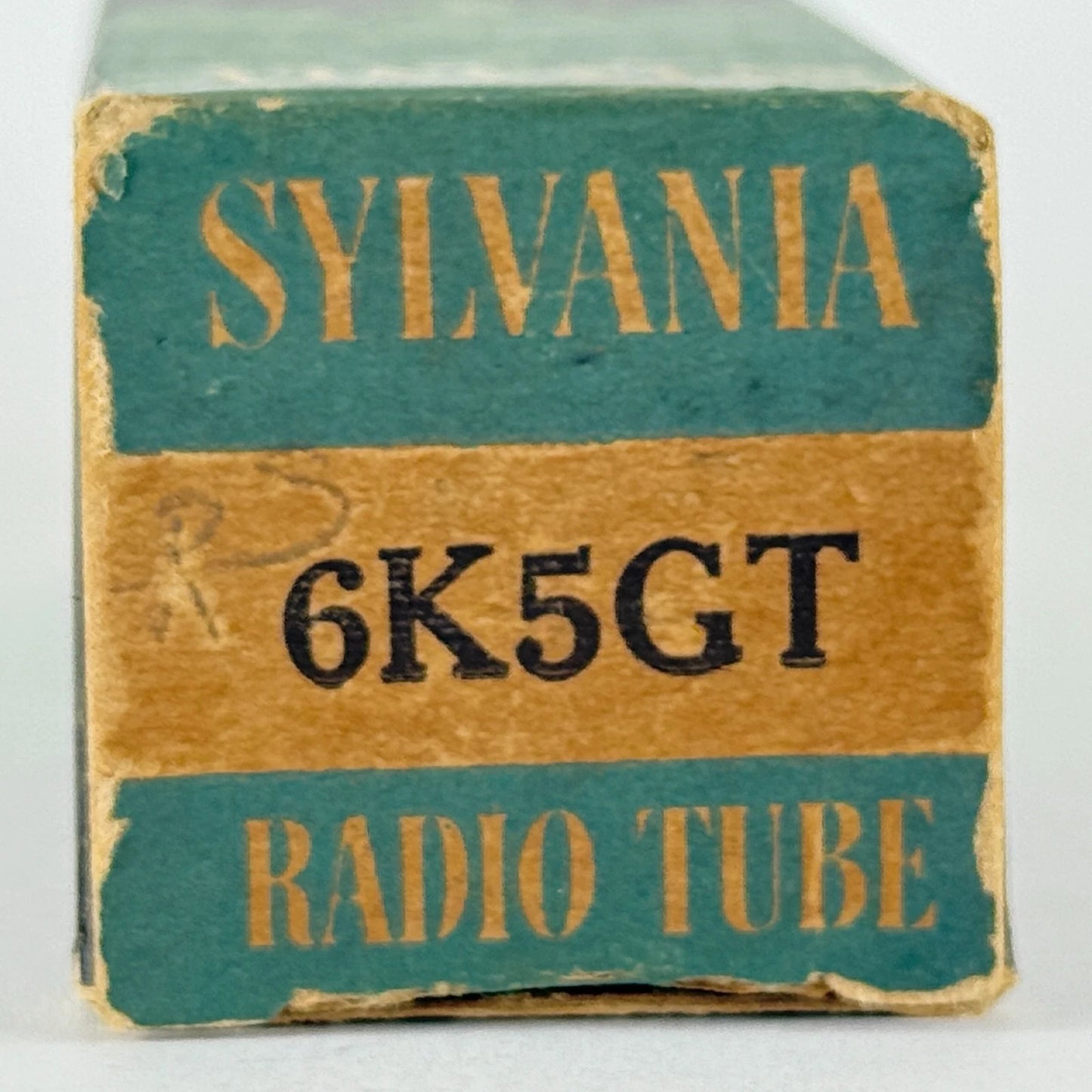 (1) Tested 1950 Sylvania 6K5GT Tube & Box Code 0-52 6K5 GT High Mu Triode Tube