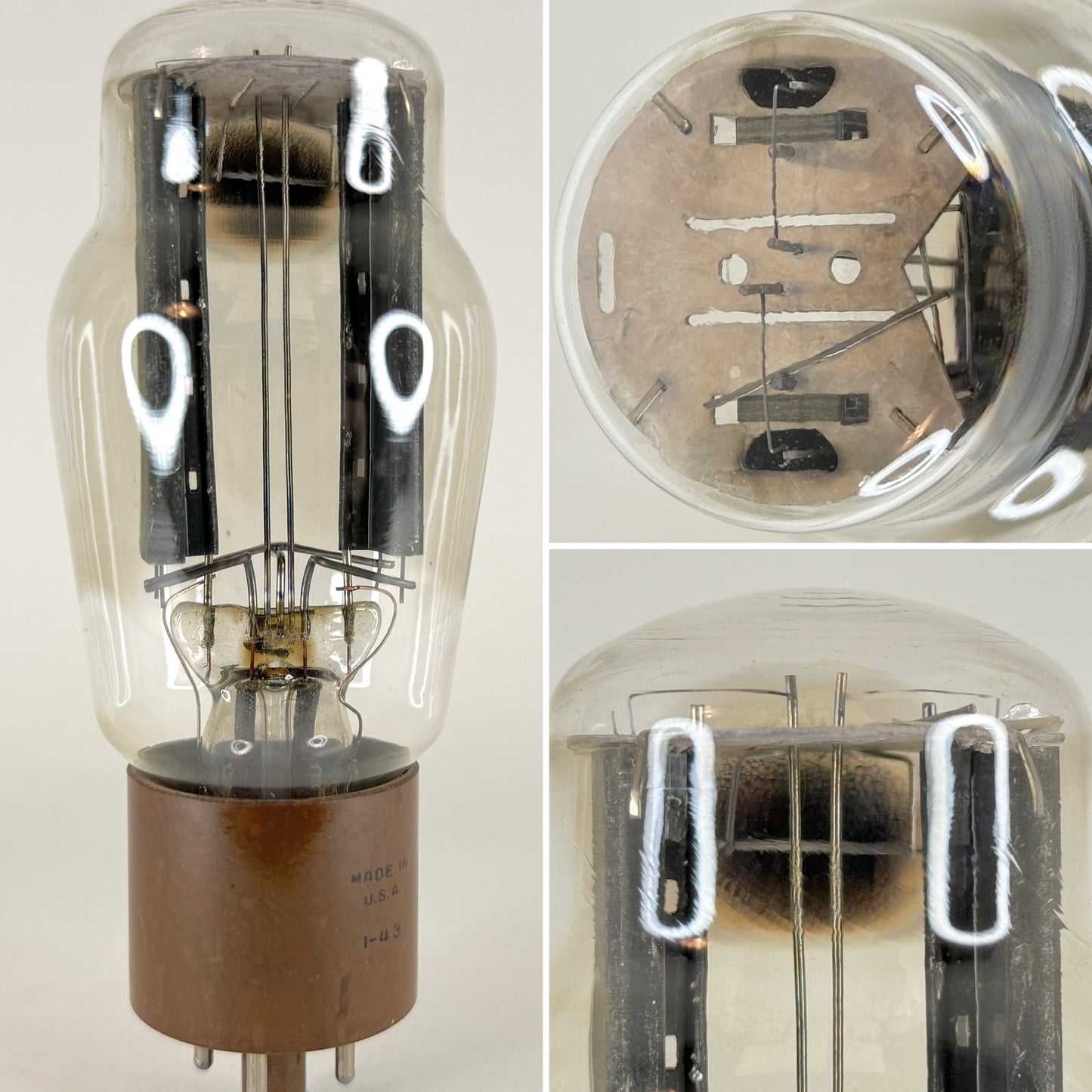 (1) Tested Very Rare Top Side Getter RCA 5R4GY Tube with Pac Man Mica Code 1-43 (a)