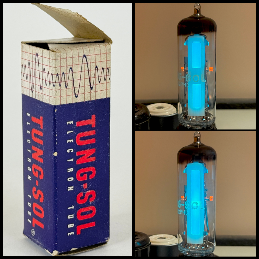 (1) Tested Tung Sol 6HU6 EM87 Tube Eye Tube & Box Code PH3 Green Indicator Tube