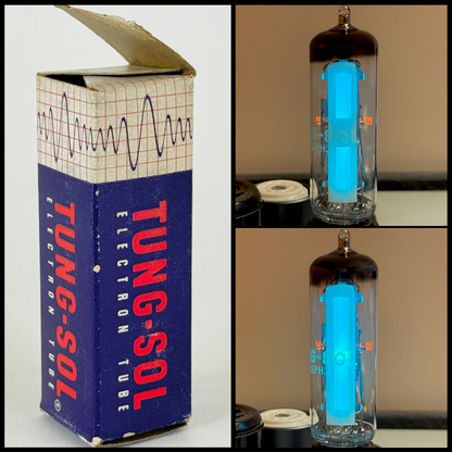 (1) Tested Tung Sol 6HU6 EM87 Tube Eye Tube & Box Code PH3 Green Indicator Tube