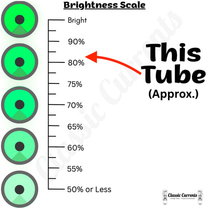 (1) Tested Used 1943 RCA USN CRC 1629 Eye Tube 80%-85% Brightness Code K4E (b)