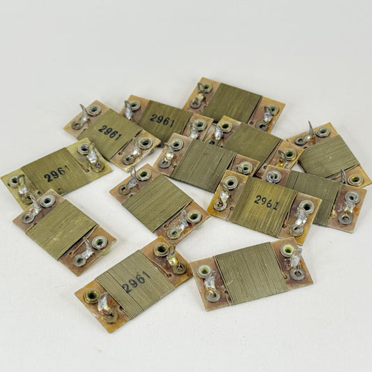 Lot of (13) Tested Vintage Flat Wound Resistors 2961 Flat Resistors 21 Ohm