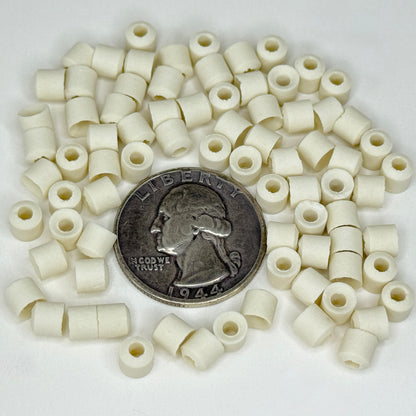 Lot of (75) Ceramic Insulator Beads High Temp Wire Insulation 3/16" (4.76 mm) OD