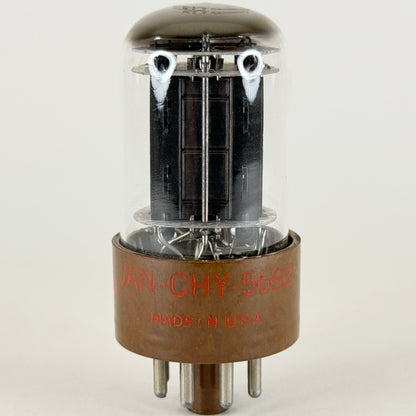 (1) Tested CBS JAN CHY 5692 Tube 6SN7 Triple Mica Reinforced Rods Dual getters