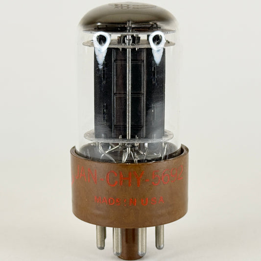 (1) Tested CBS JAN CHY 5692 Tube 6SN7 Triple Mica Reinforced Rods Dual getters
