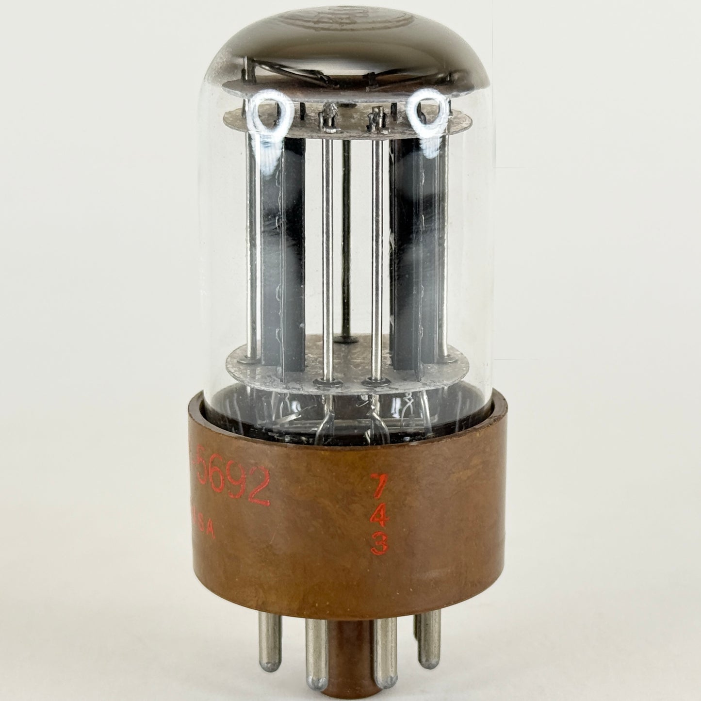 (1) Tested CBS JAN CHY 5692 Tube 6SN7 Triple Mica Reinforced Rods Dual getters