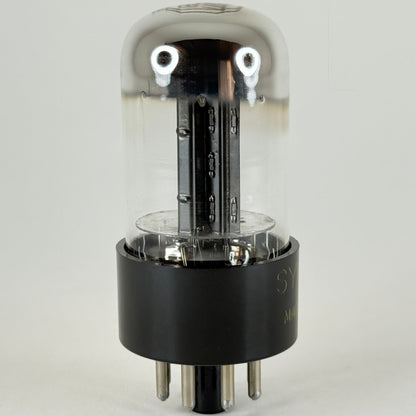 (1) Tested Sylvania 6SN7GTB Tube Black Plates Chrome Dome Date Code BJ 6SN7GT