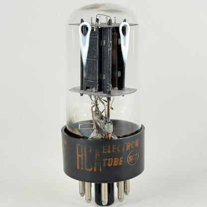 (1) Tested 1966 RCA 6SN7GTB Tube Tall Bottle Black Offset Plates Code BH 6SN7 GT