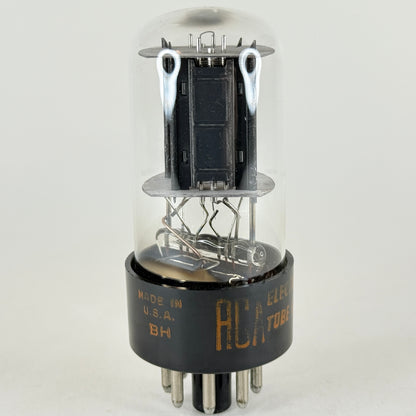 (1) Tested 1966 RCA 6SN7GTB Tube Tall Bottle Black Offset Plates Code BH 6SN7 GT