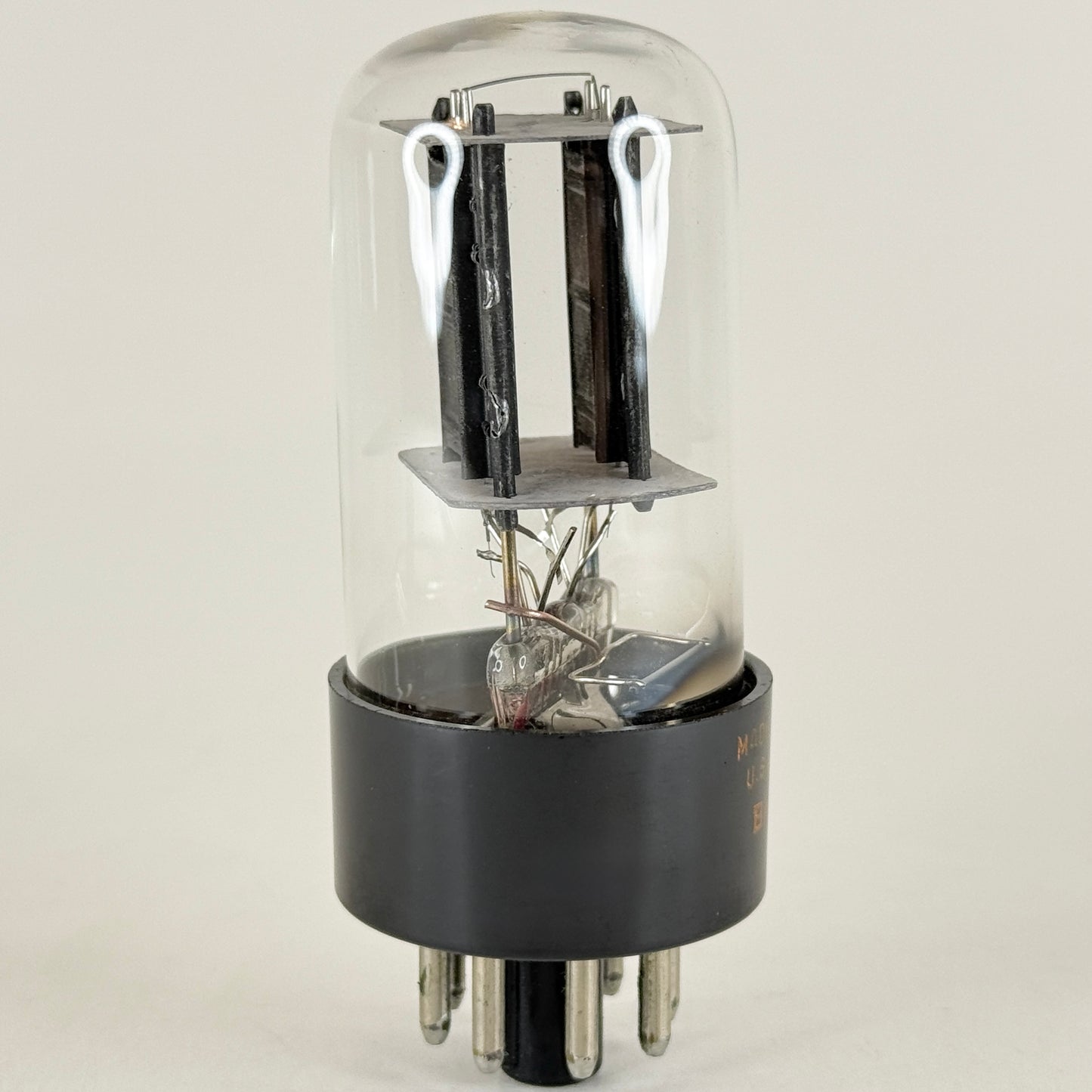 (1) Tested 1966 RCA 6SN7GTB Tube Tall Bottle Black Offset Plates Code BH 6SN7 GT