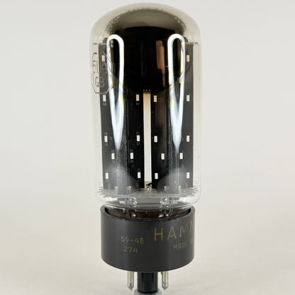(1) Tested Hammond 5U4GB Tube Black Plate Top D Getter Code 59-48 RCA EIA 5U4 GB