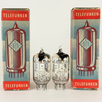 Tested Matched Pair Telefunken 12AL5 Tubes with Boxes Codes ha. Double Diode (a)