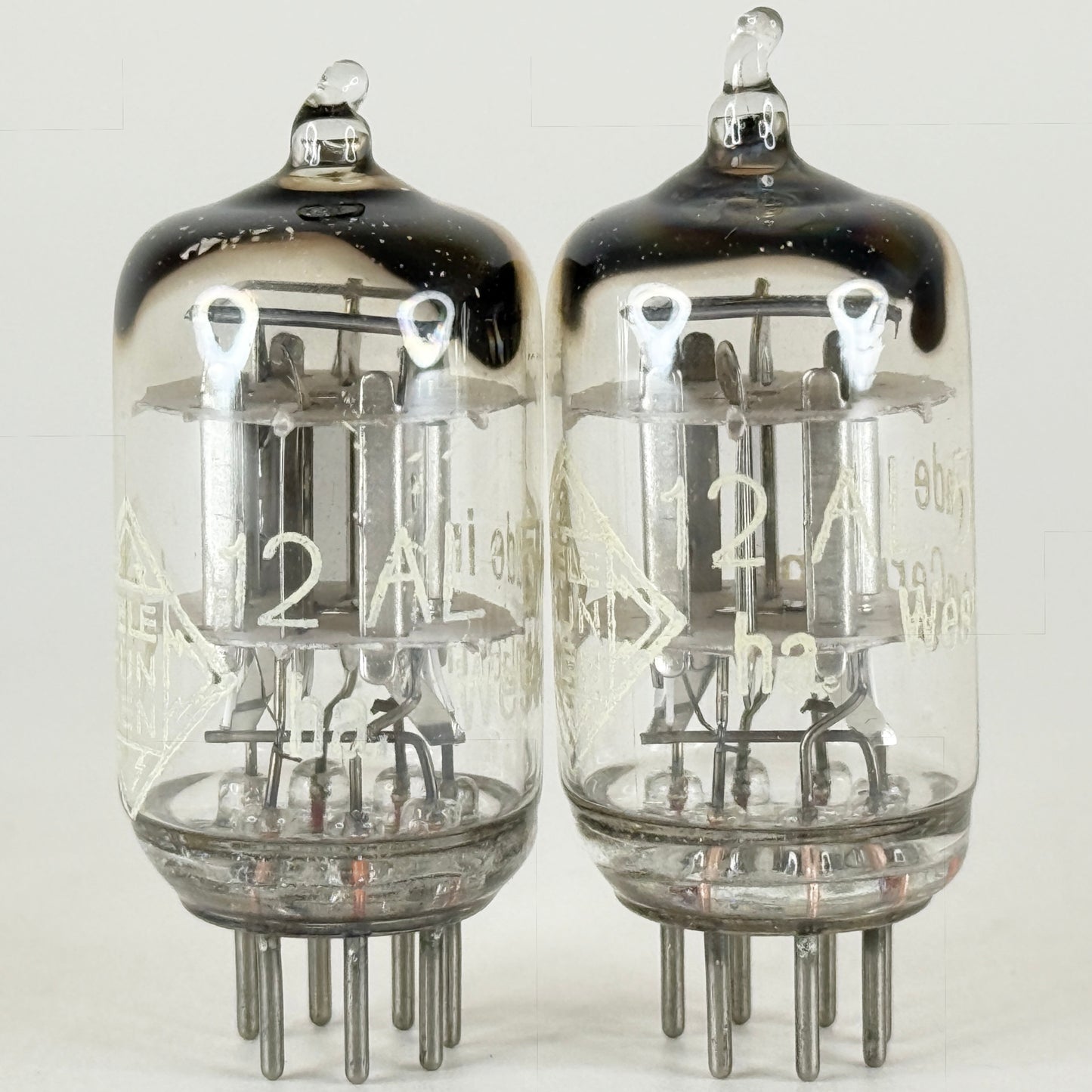 Tested Matched Pair Telefunken 12AL5 Tubes with Boxes Codes ha. Double Diode (a)