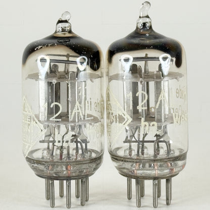 Tested Matched Pair Telefunken 12AL5 Tubes with Boxes Codes ha. Double Diode (a)