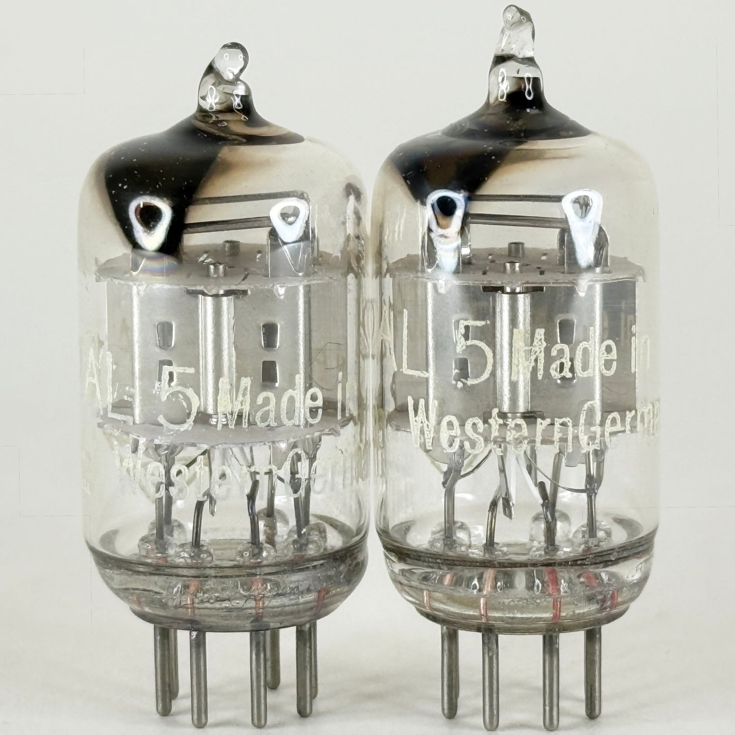 Tested Matched Pair Telefunken 12AL5 Tubes with Boxes Codes ha. Double Diode (a)