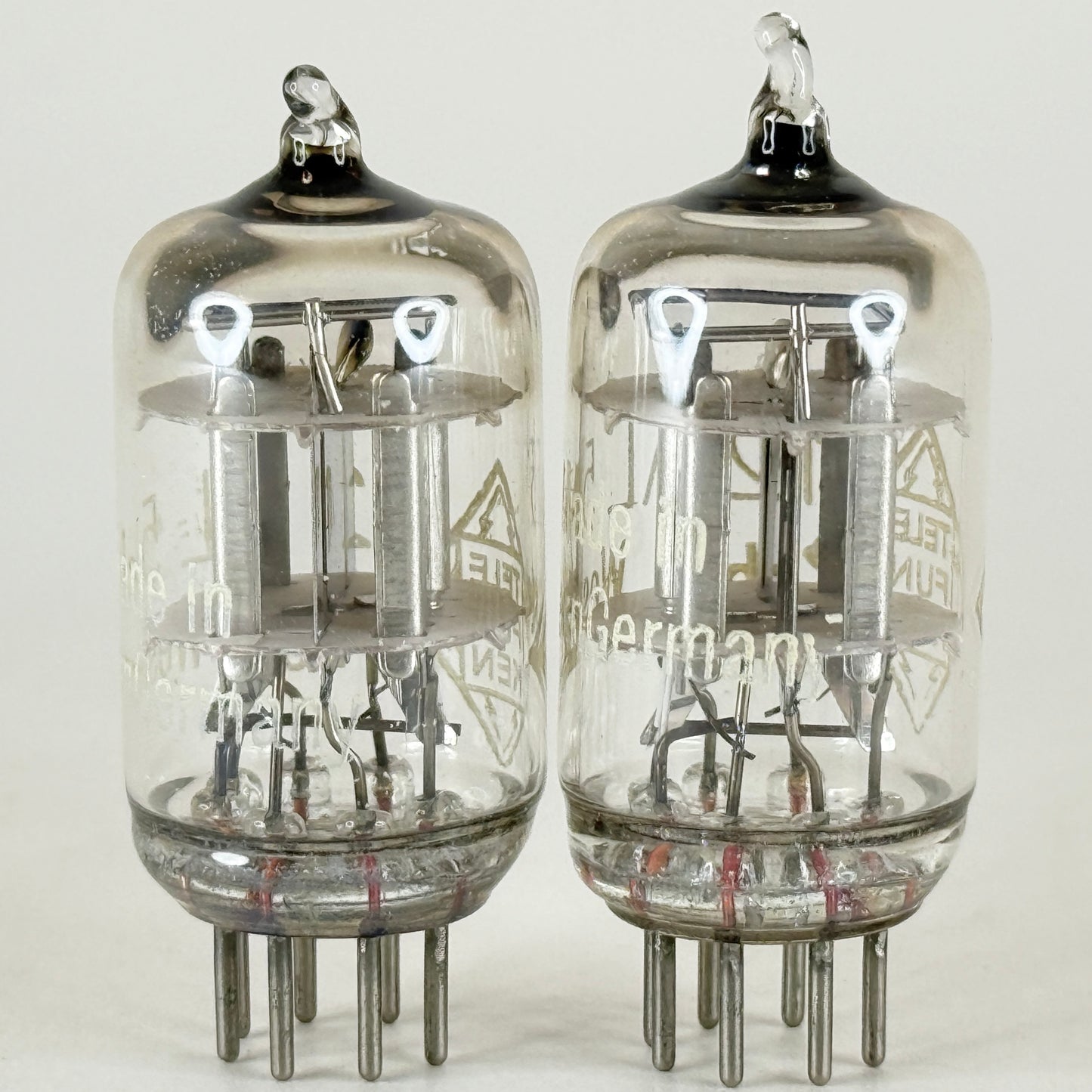 Tested Matched Pair Telefunken 12AL5 Tubes with Boxes Codes ha. Double Diode (a)