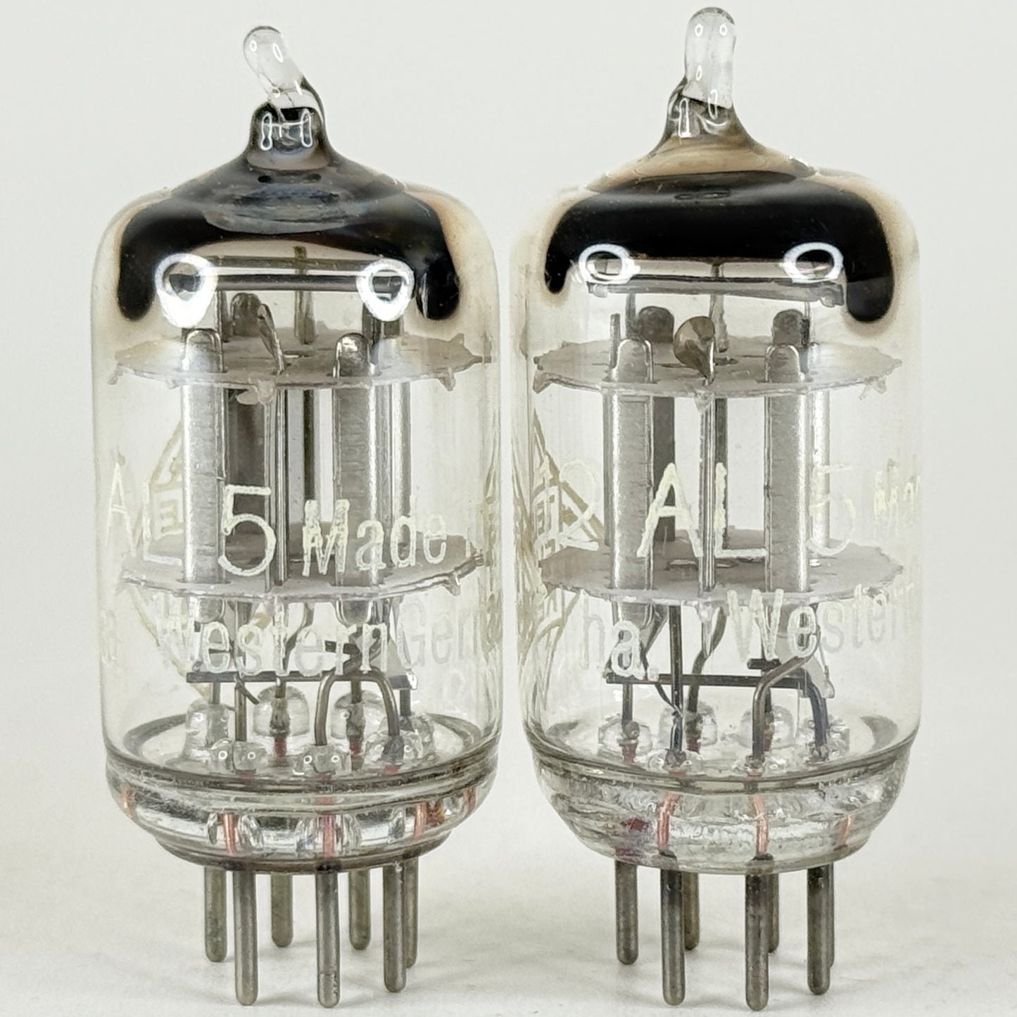 Tested Matched Pair Telefunken 12AL5 Tubes Codes ha. Double Diode Tubes (b)