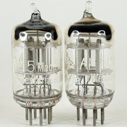 Tested Matched Pair Telefunken 12AL5 Tubes Codes ha. Double Diode Tubes (b)