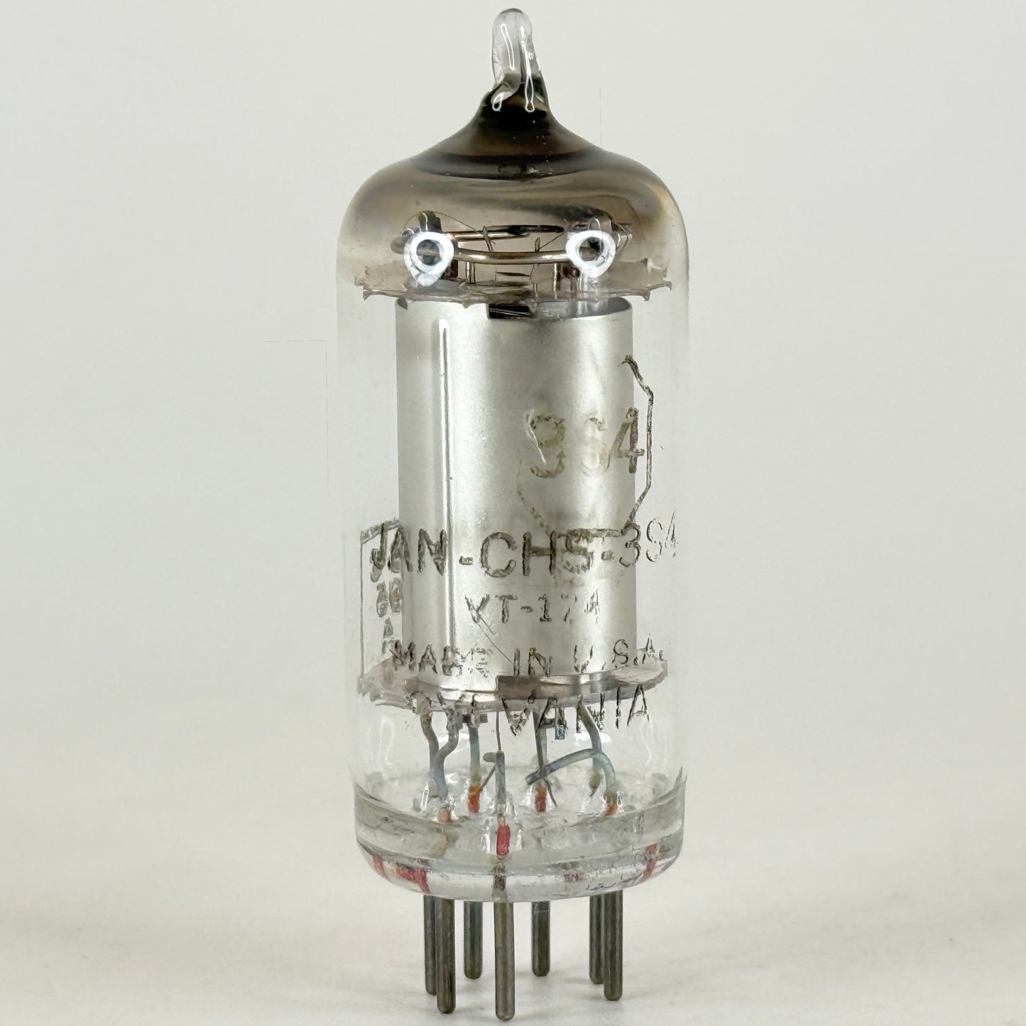(1) Tested 1945 Sylvania JAN CHS 3S4 Tube with Box VT-174 Date Code E4 (a)
