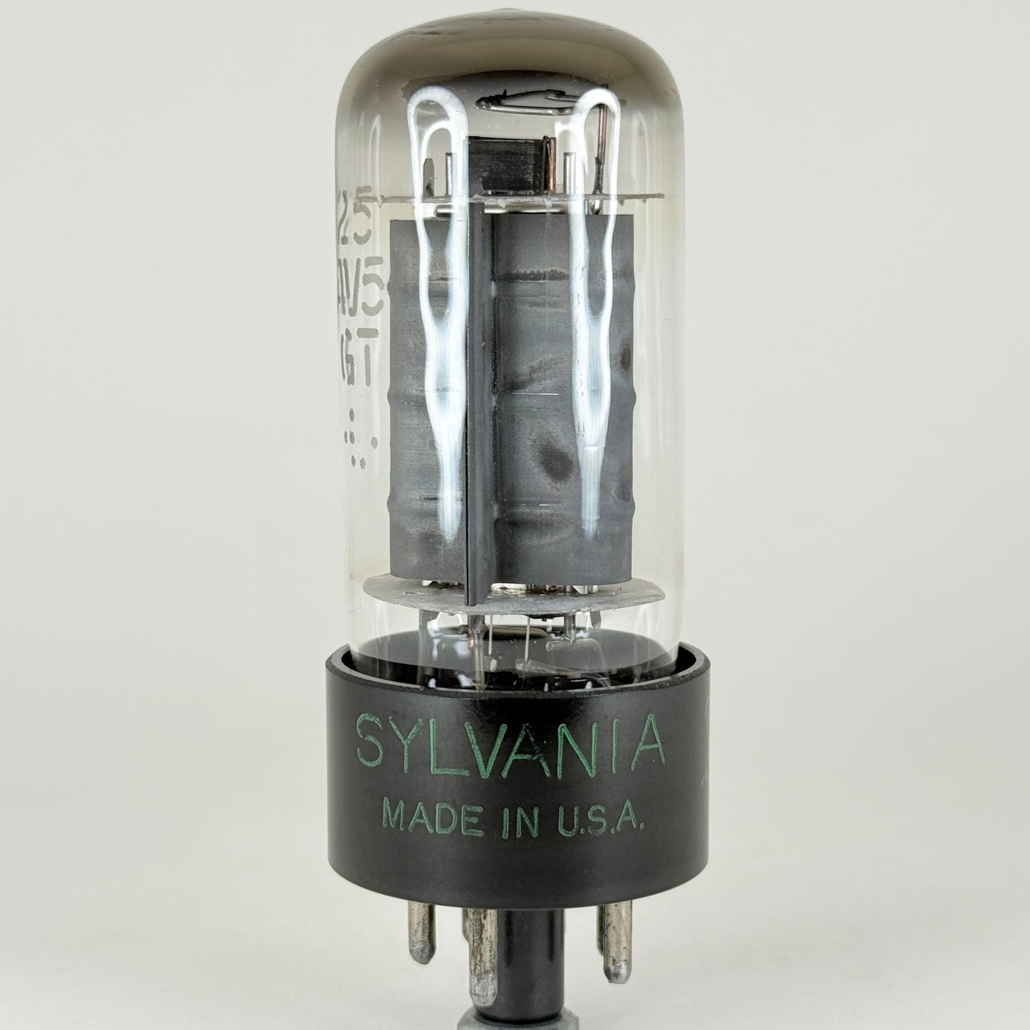 (1) Tested Very Strong Sylvania 25AV5GT Tube Gray Plates Beam Pentode Tube (b)