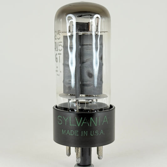 (1) Tested Very Strong Sylvania 25AV5GT Tube Gray Plates Beam Pentode Tube (b)